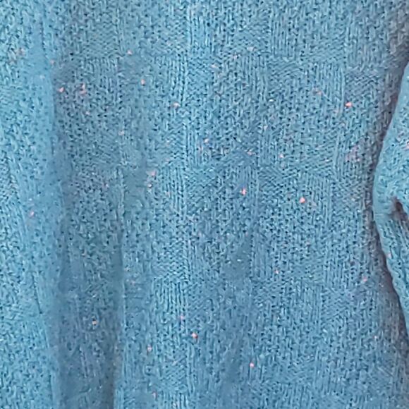 Alps  Turquoise Green Mock Neck Sweater size Med - Picture 2 of 6